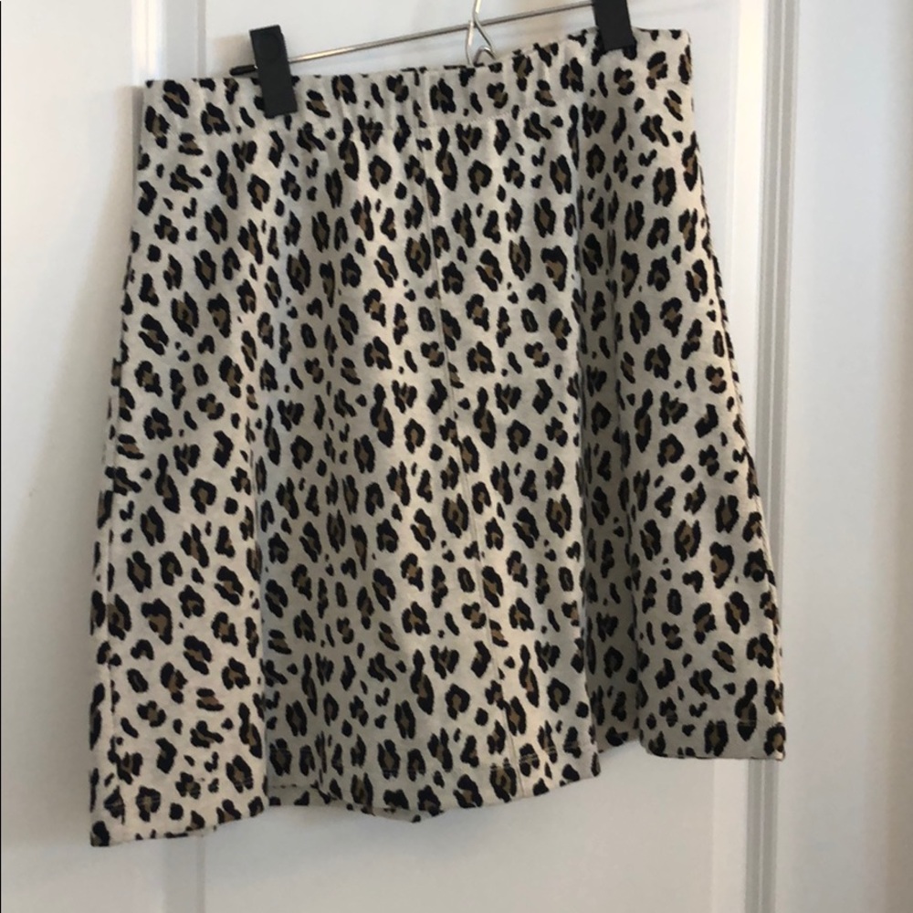 NWOT LOFT leopard print mini skirt